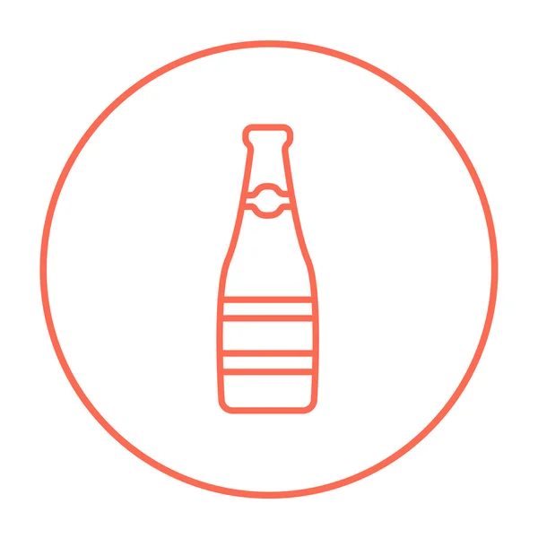 Icône de ligne de bouteille en verre . — Image vectorielle