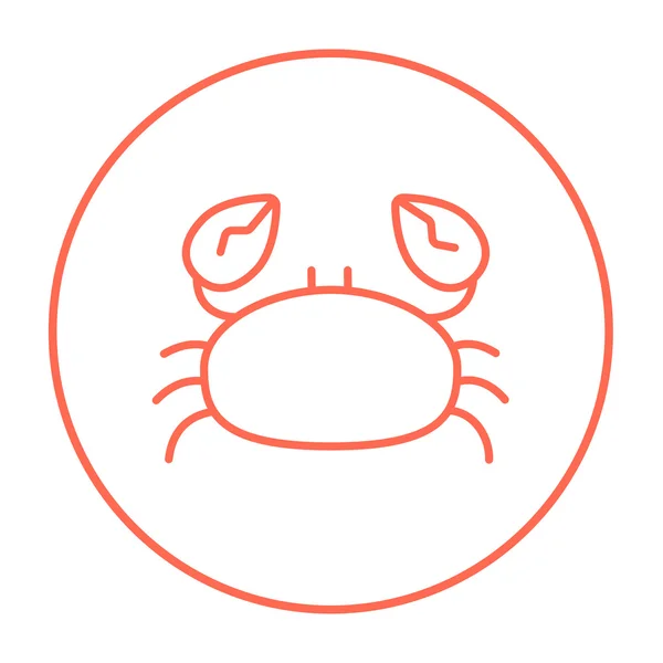 Icône de ligne de crabe. — Image vectorielle