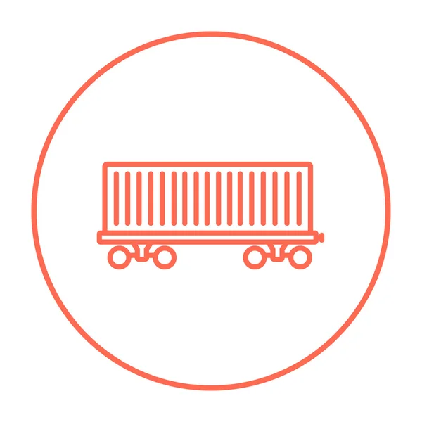 Cargo wagon linii ikona. — Wektor stockowy