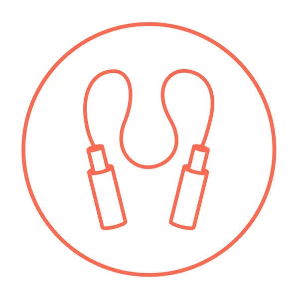 Jumping rope line icon. — 스톡 벡터