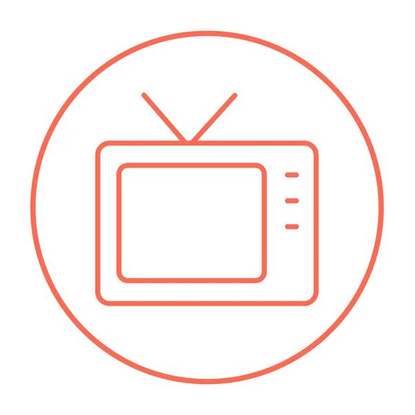 Retro television line icon. — Stock Vector