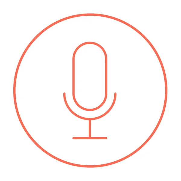 Icône de ligne de microphone rétro. — Image vectorielle