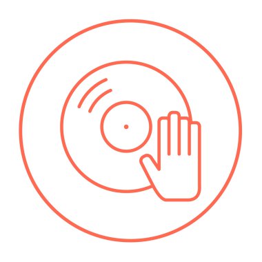 DJ el satırı simgesi ile disk.