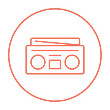 Radyo kaset çalar satırı simgesi.