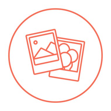 Fotoğraflar satırı simgesi.