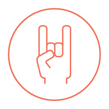Rock and roll el işareti satırı simgesi.