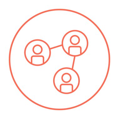 Sosyal ağ satırı simgesi.