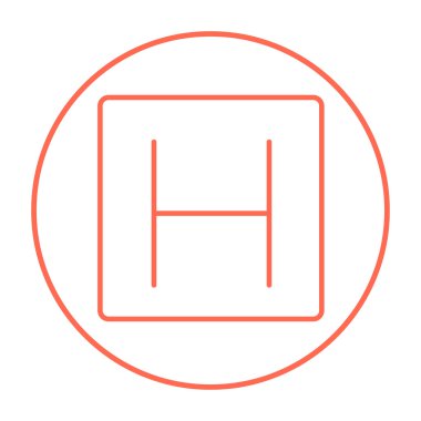 Hastane işareti satırı simgesi.