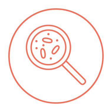 Büyüteç'i satırı simgesi altında mikroorganizmalar.