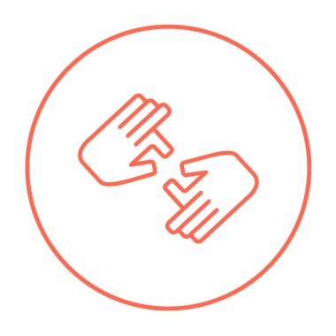 Parmak dil satırı simgesi.