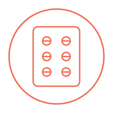 Tabak hapları satırı simgesi.