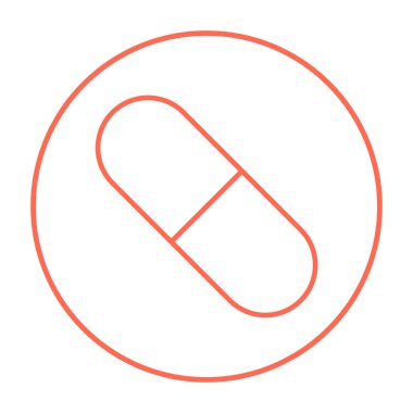 Kapsül pill satırı simgesi.