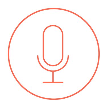 Retro mikrofon hattı simgesi.