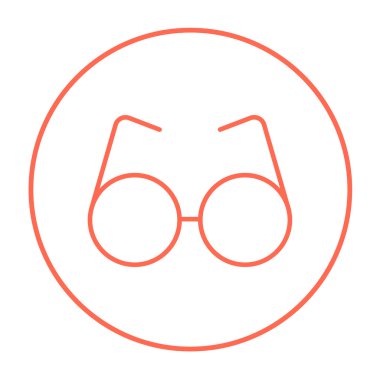 Gözlük çizgisi simgesi.