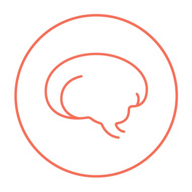 Beyin çizgisi simgesi.