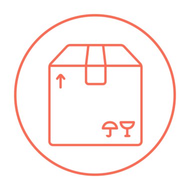 Karton paket kutusu satırı simgesi.