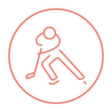 Hokey oyuncu satırı simgesi.