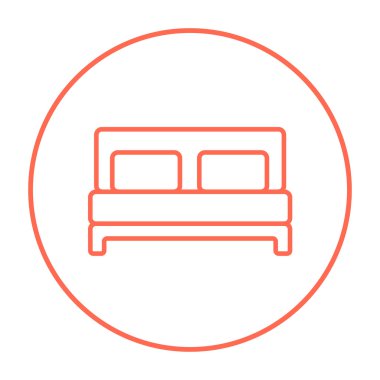 Çift yatak çizgisi simgesi.