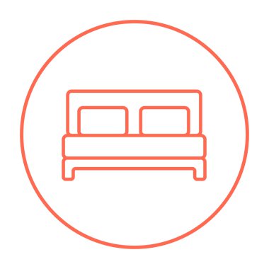 Çift yatak çizgisi simgesi.