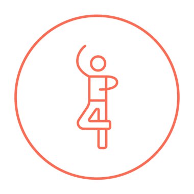 Erkek artistik patinajcı satırı simgesi.