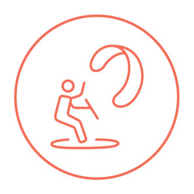 Uçurtma sörf satırı simgesi.