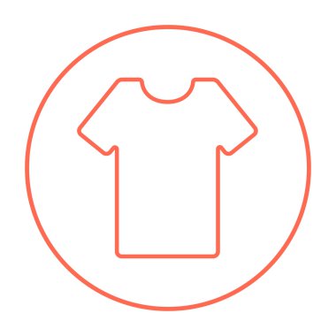 Tişört çizgisi simgesi.