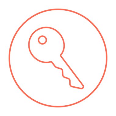 Anahtar için ev satırı simgesi.