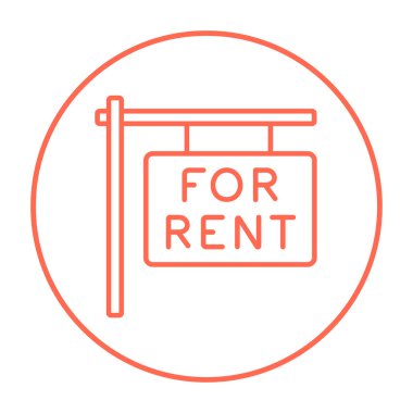 Kira afişini satırı simgesi.