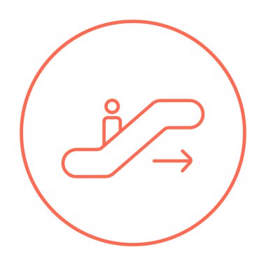 Yol açın, uçak satırı simgesi.