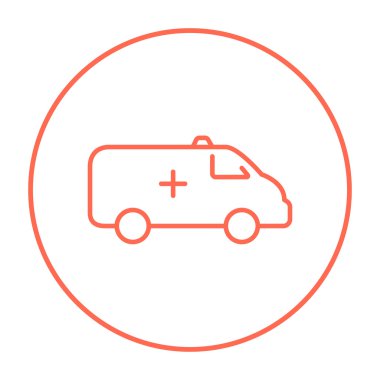 Ambulans otomobil hattı simgesi.