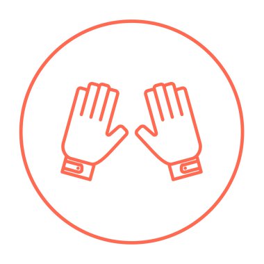 Motosiklet eldiven satırı simgesi.