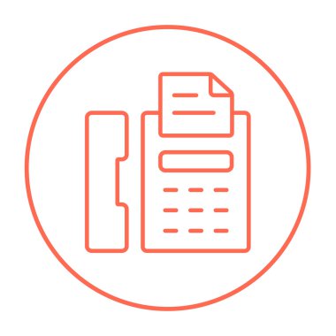 Faks makinesi satırı simgesi.