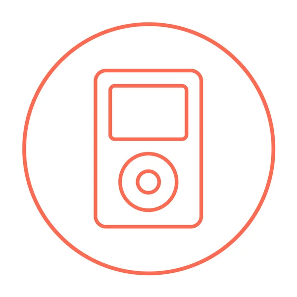 Icono de línea de reproductor MP3. — Archivo Imágenes Vectoriales