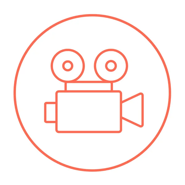 Icône de ligne caméra vidéo. — Image vectorielle