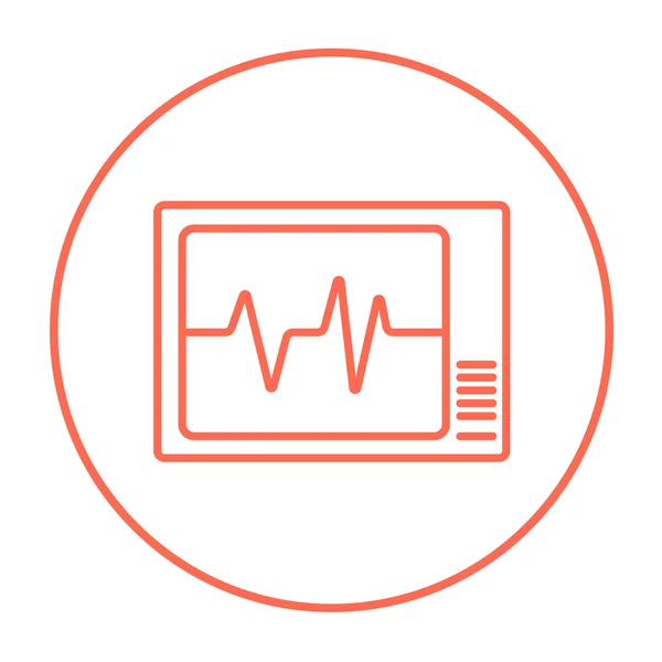 Icona linea monitor cuore . — Vettoriale Stock