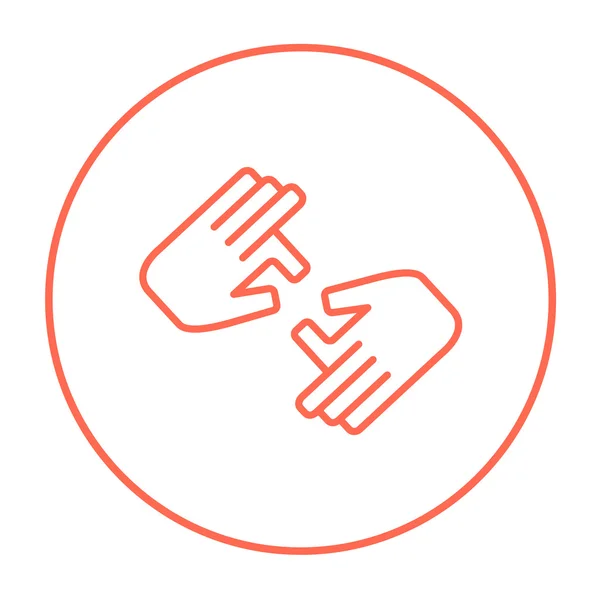 Zeilensymbol für Fingersprache. — Stockvektor