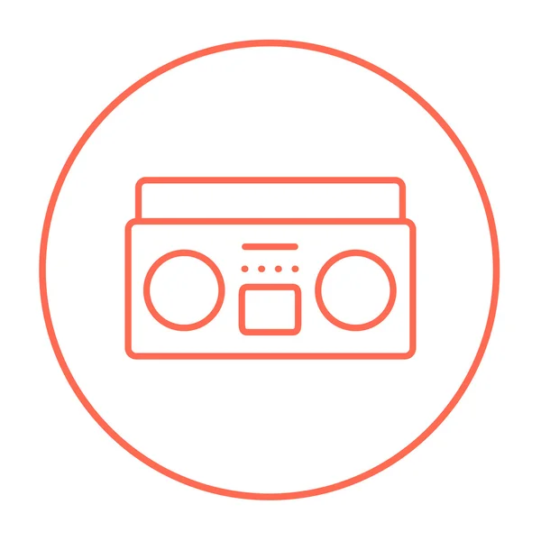 Icono de línea de reproductor de cassette de radio . — Archivo Imágenes Vectoriales