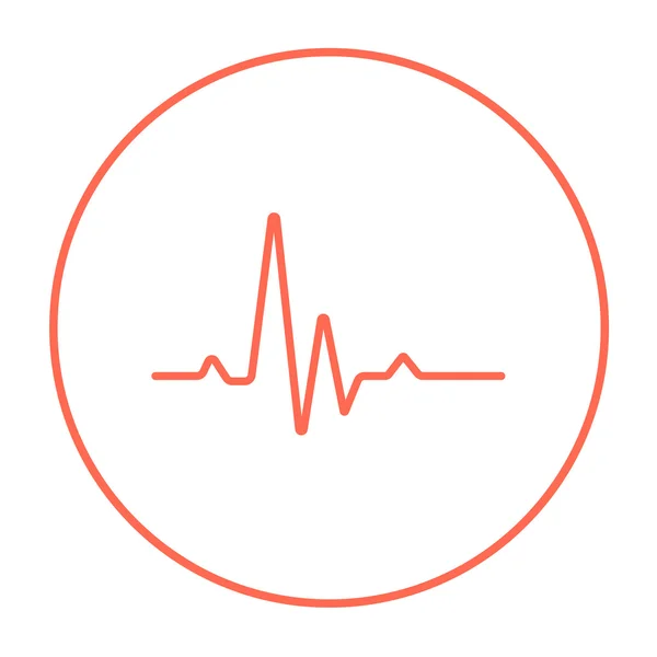 Icono de línea de cardiograma Hheart beat . — Vector de stock