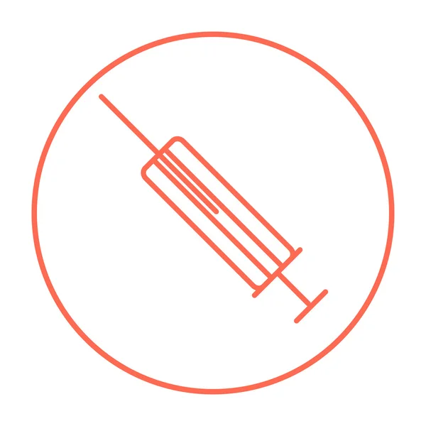 Icône de ligne de seringue. — Image vectorielle