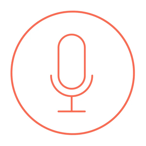 Retro microphone line icon. — Stock Vector