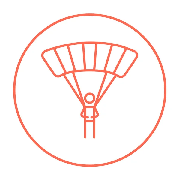 Linea Skydiving icona . — Vettoriale Stock