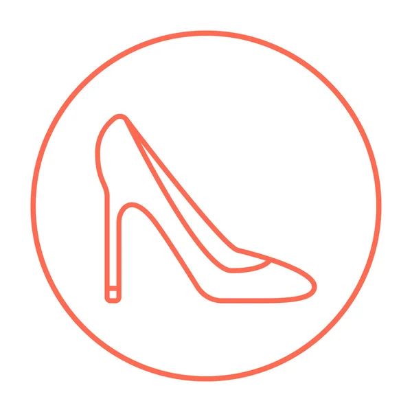 Calcanhar ícone linha sapato . — Vetor de Stock
