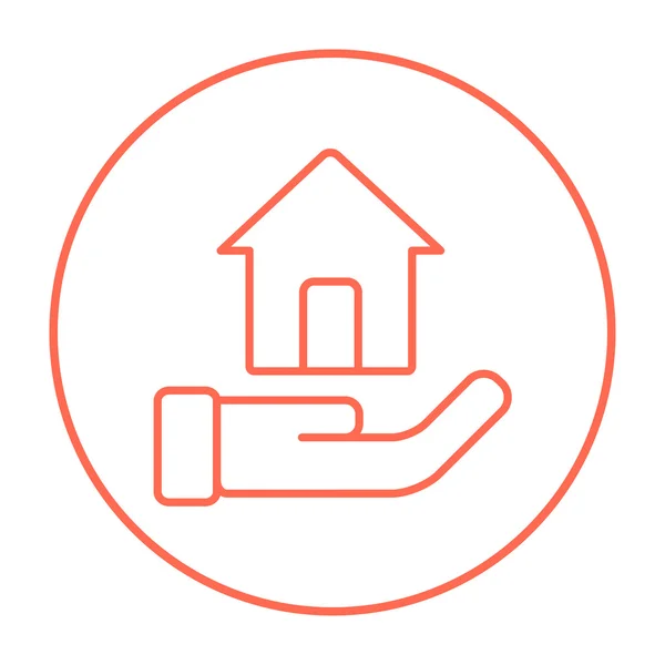 House insurance line icon. — Stock Vector