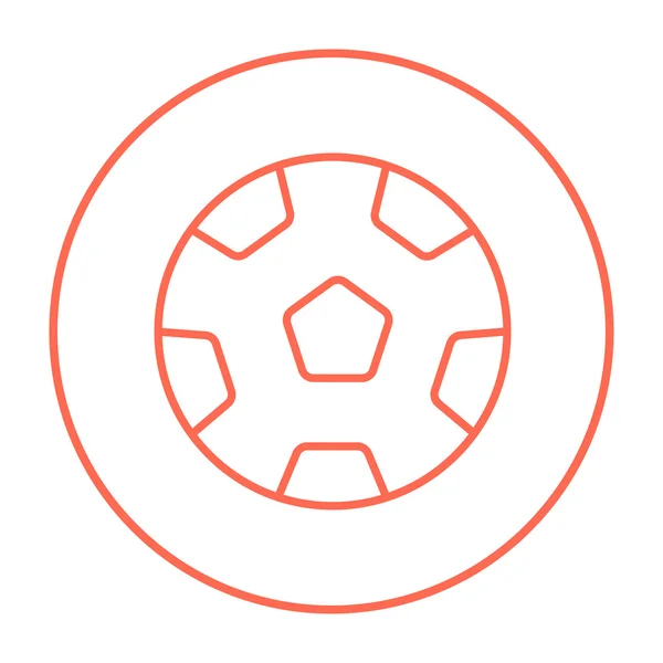 Soccer ball line icon. — Stock Vector