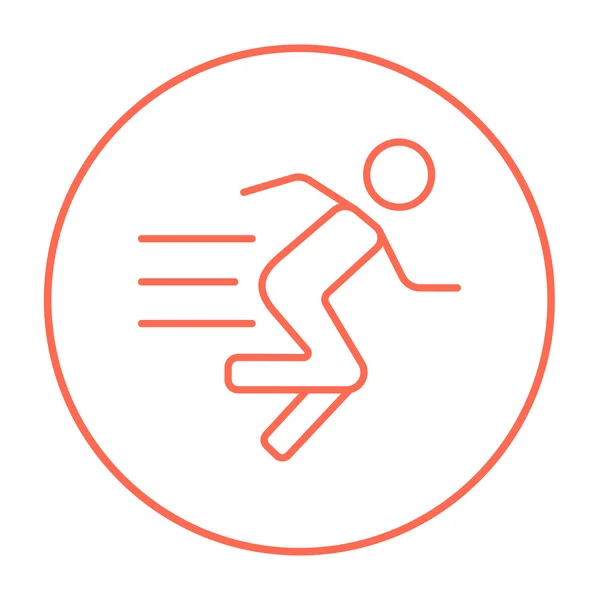 Ikona čáry běžící muž. — Stockový vektor