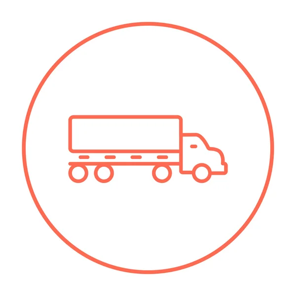 Levering truck lijn pictogram. — Stockvector