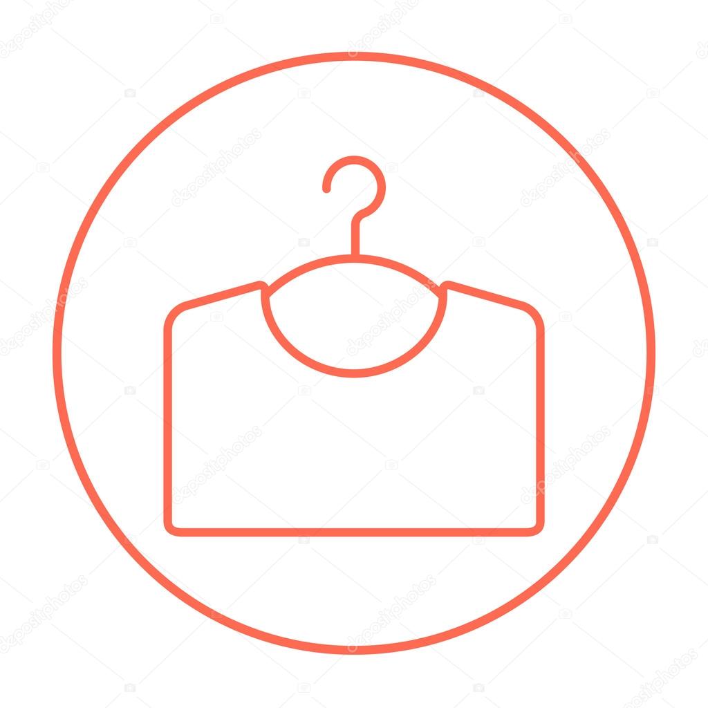 Sweater on hanger line icon.