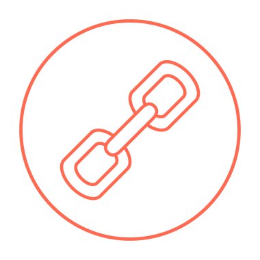 Zincir bağlantılar satırı simgesi.