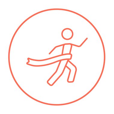 Kazanan geçiş bitiş çizgisine simgesi.