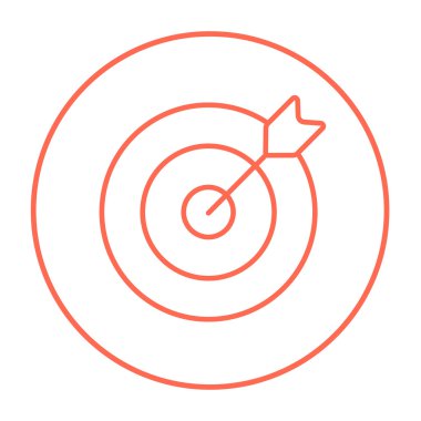 Hedef tahtası ve ok satırı simgesi.